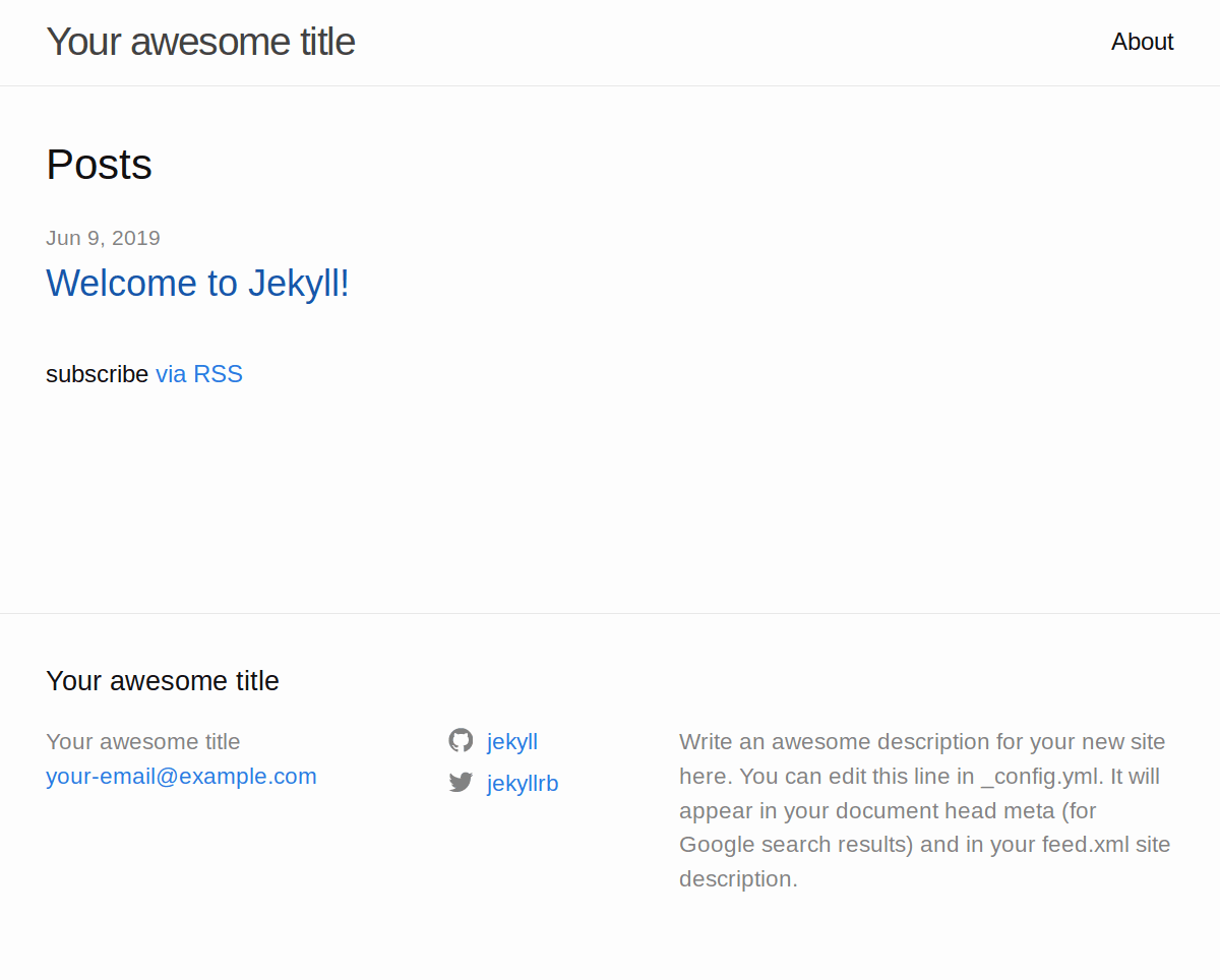 Default Jekyll Landing Page